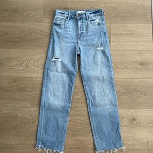 Carly Jean Los Angeles Chrissy Distressed Straight Leg Jeans